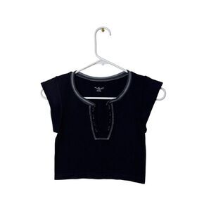 Out From Under Urban Outfitters Womens Black Ribbed Crop Top M